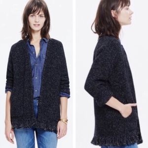 Madewell black Memento fringe cardigan sweater size S